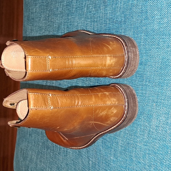 Madewell Tan Leather Lace-Up Kelly Boots. Size 8 - Picture 4 of 6